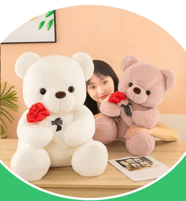 Valentine's Day roses teddy bear animal plush toys for girls teddy bear dolls - Image 2