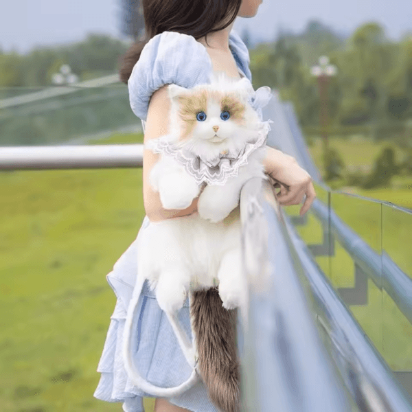 2024 Plush Ragdoll Bag Cartoon Cute Cat Backpack Large-capacity Cosmetic Bag