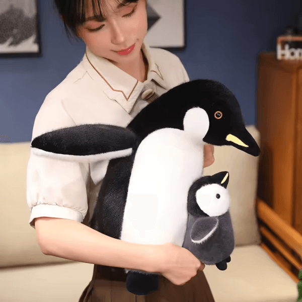 28/38/50cm Cute Fluffy Lovely Mother and Son Penguin Plush Toy Animal Doll Comforting Sleep Toy Birthday Gifts - Image 4