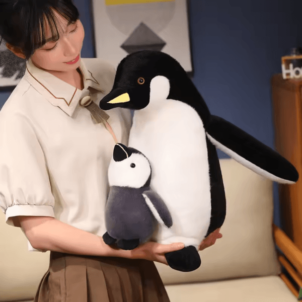 28/38/50cm Cute Fluffy Lovely Mother and Son Penguin Plush Toy Animal Doll Comforting Sleep Toy Birthday Gifts - Image 6