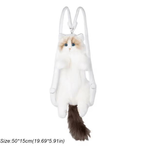2024 Plush Ragdoll Bag Cartoon Cute Cat Backpack Large-capacity Cosmetic Bag - Image 7