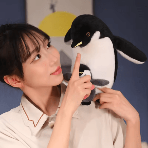 28/38/50cm Cute Fluffy Lovely Mother and Son Penguin Plush Toy Animal Doll Comforting Sleep Toy Birthday Gifts - Image 3
